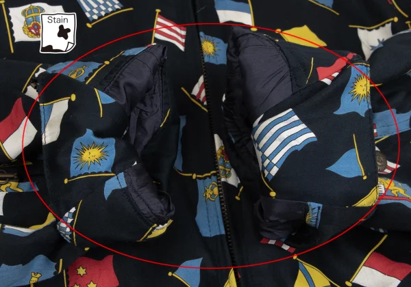 VERSACE SPORT Flag Patterned Zip-up Blouson K-161086_011