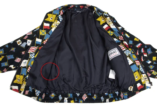 VERSACE SPORT Flag Patterned Zip-up Blouson K-161086_014