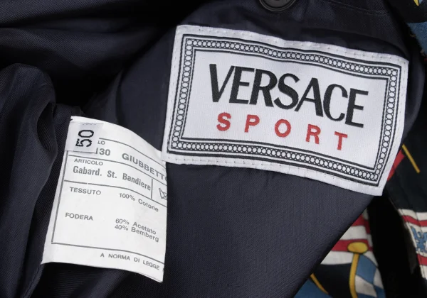 VERSACE SPORT Flag Patterned Zip-up Blouson K-161086_020