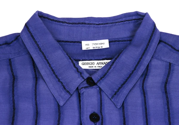 GIORGIO ARMANI Rayon Stripe Jacquard Shirt K-161088_003