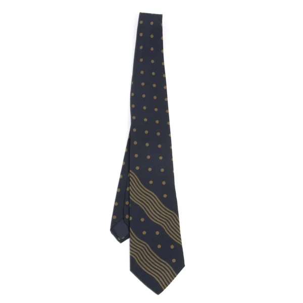 GIORGIO ARMANI CRAVATTE Dot Print Tie Navy  K-161097_001