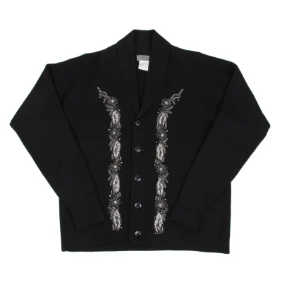 Yohji Yamamoto POUR HOMME Bijou Embroidery Knit Cardigan