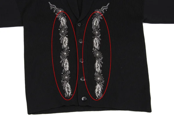 Yohji Yamamoto POUR HOMME Bijou Embroidery Knit Cardigan K-161098_007