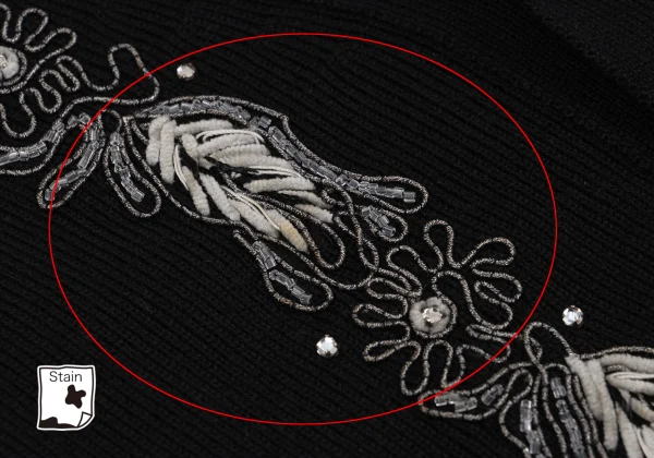 Yohji Yamamoto POUR HOMME Bijou Embroidery Knit Cardigan K-161098_008