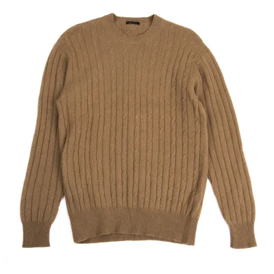 Y's for men Wool Crewneck Cable Knit