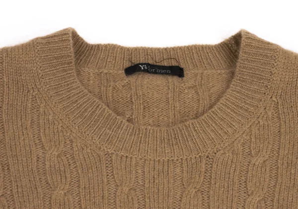 Y's for men Wool Crewneck Cable Knit K-161099_005