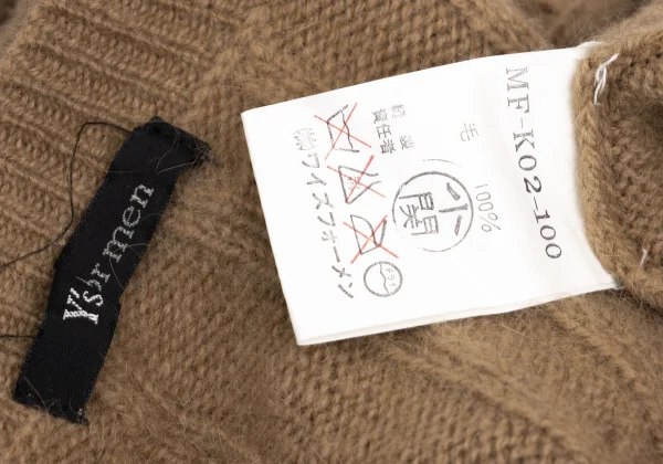 Y's for men Wool Crewneck Cable Knit K-161099_014