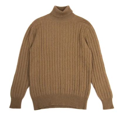 Y's for men Wool Turtleneck Cable Knit