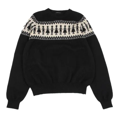 Y's for men Silhouette Woven Knit Sweater
