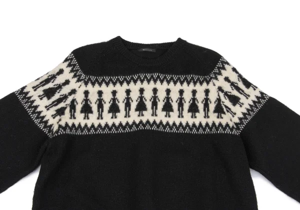 Y's for men Silhouette Woven Knit Sweater K-161104_002