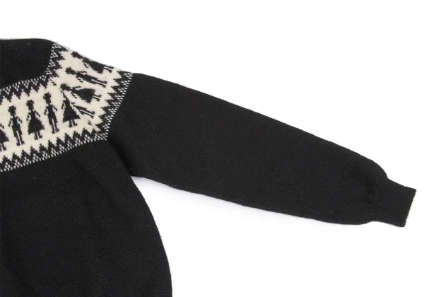 Y's for men Silhouette Woven Knit Sweater K-161104_005