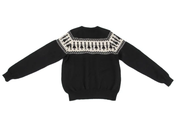 Y's for men Silhouette Woven Knit Sweater K-161104_009