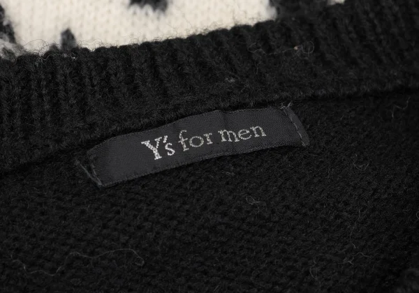 Y's for men Silhouette Woven Knit Sweater K-161104_011