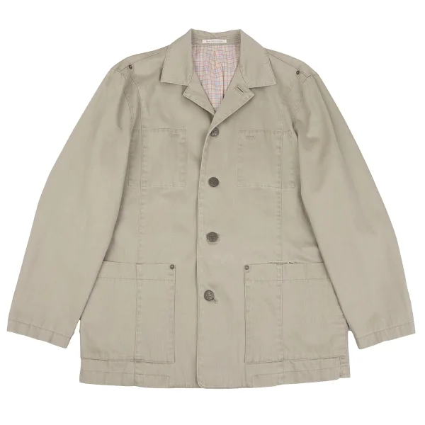 Papas Rivet Design Cotton Jacket Beige 46S K-161105_001