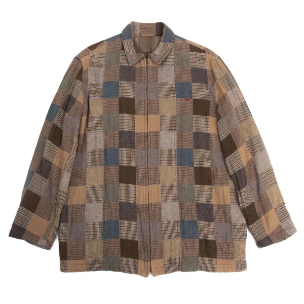 Papas Patchwork Zip Blouson Mocha 48M K-161108_001