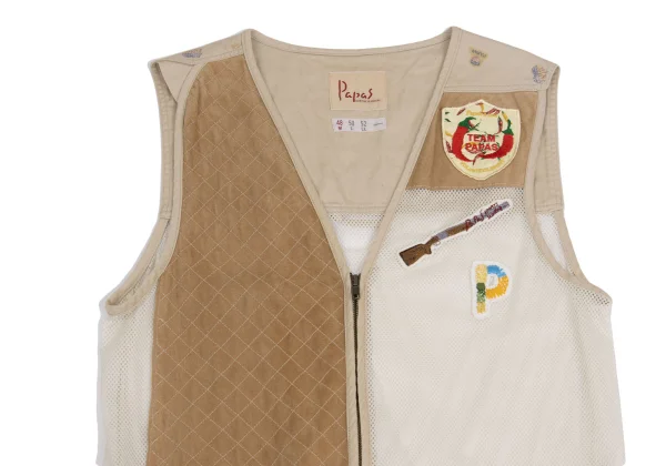 Papas Mesh Switching Zip Vest K-161110_002