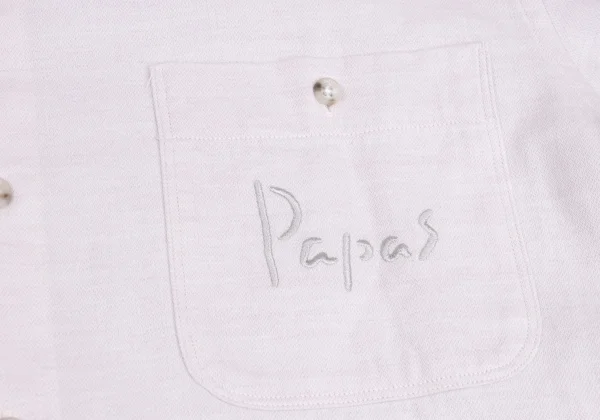 Papas Wool Logo Embroidered Long Sleeve Shirt K-161111_006