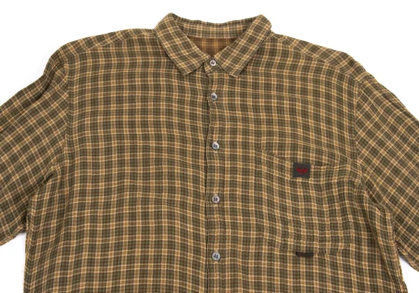 Papas Cotton Double Face Check Long Sleeve Shirt K-161112_002