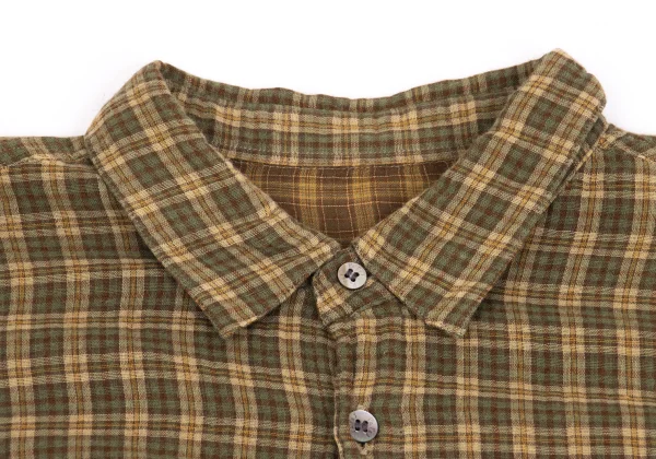 Papas Cotton Double Face Check Long Sleeve Shirt K-161112_003