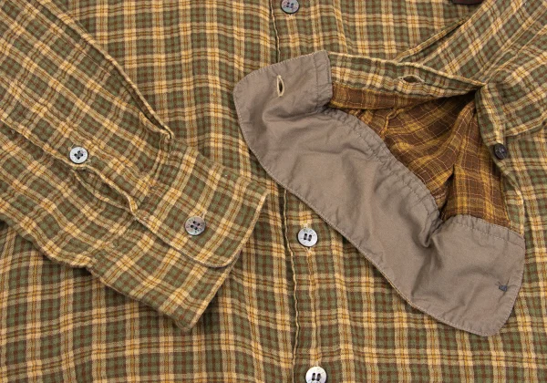 Papas Cotton Double Face Check Long Sleeve Shirt K-161112_008