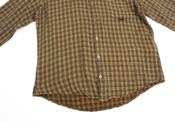 Papas Cotton Double Face Check Long Sleeve Shirt K-161112_009