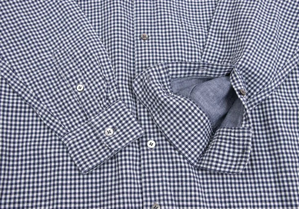 Papas Cotton Linen Gingham Check Shirt K-161114_013