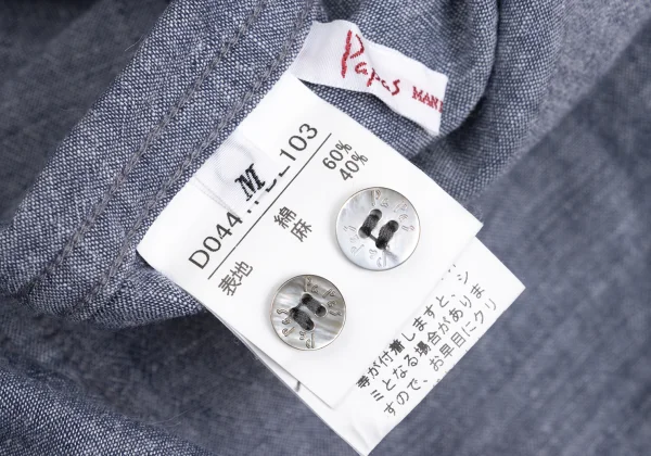Papas Cotton Linen Gingham Check Shirt K-161114_018