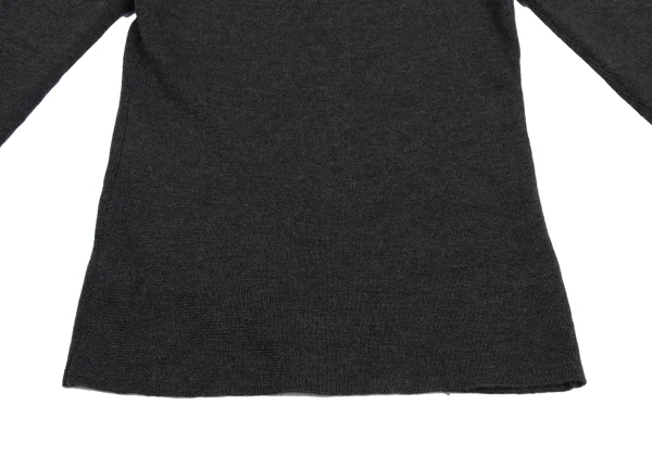 Yohji Yamamoto FEMME Wool Wide Neck Raglan Knit Sweater K-161115_007