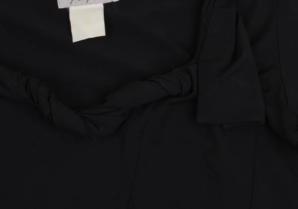 Yohji Yamamoto FEMME Twist Neck Stretch Half Sleeve Top K-161116_007