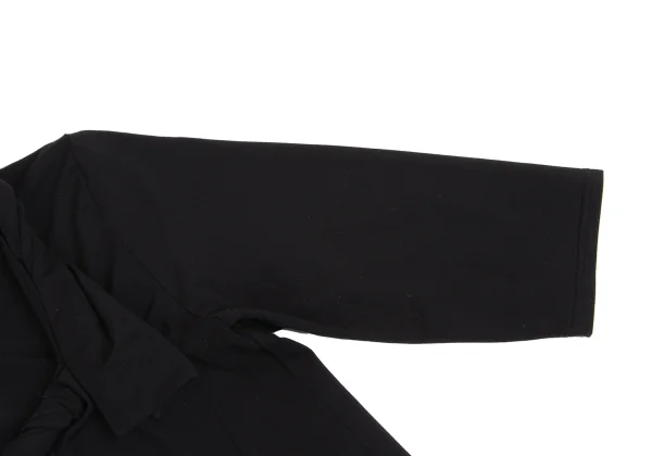 Yohji Yamamoto FEMME Twist Neck Stretch Half Sleeve Top K-161116_008