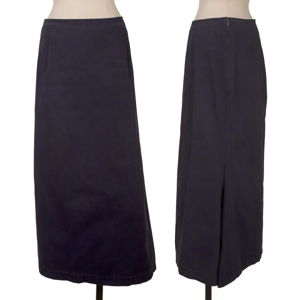 Yohji Yamamoto FEMME A-line Long Skirt Navy S-M K-161117_001