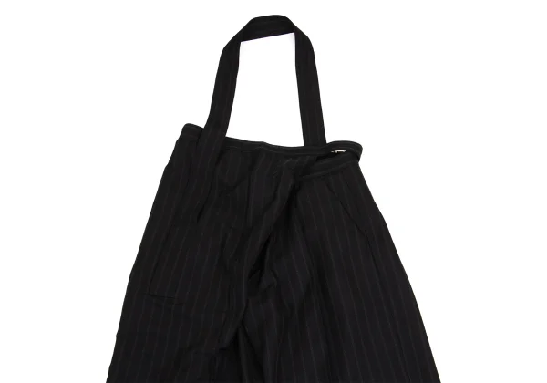 Yohji Yamamoto FEMME Wool Blend Striped Asymmetrical Wide Pants K-161118_002