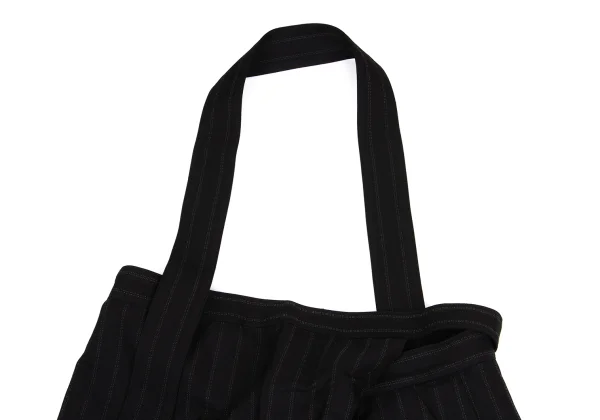 Yohji Yamamoto FEMME Wool Blend Striped Asymmetrical Wide Pants K-161118_003
