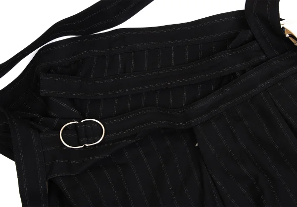 Yohji Yamamoto FEMME Wool Blend Striped Asymmetrical Wide Pants K-161118_006