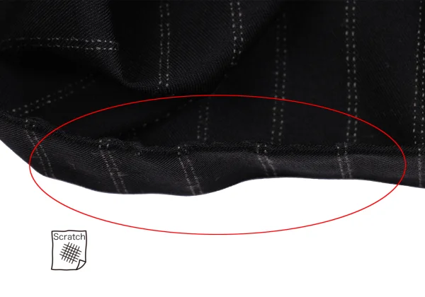 Yohji Yamamoto FEMME Wool Blend Striped Asymmetrical Wide Pants K-161118_012