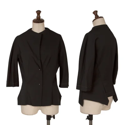 Yohji Yamamoto FEMME COSTUME Wool Gaba Collarless Jacket
