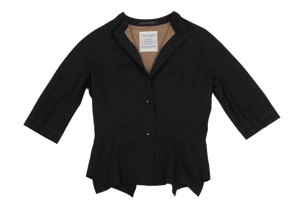 Yohji Yamamoto FEMME COSTUME Wool Gaba Collarless Jacket K-161119_002