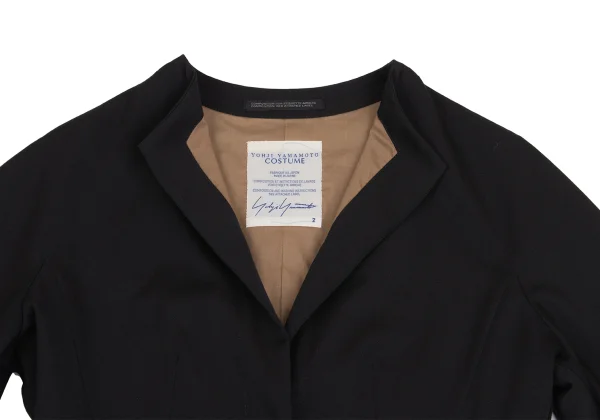 Yohji Yamamoto FEMME COSTUME Wool Gaba Collarless Jacket K-161119_003