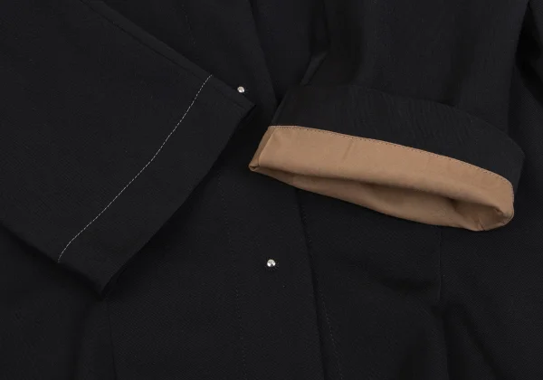 Yohji Yamamoto FEMME COSTUME Wool Gaba Collarless Jacket K-161119_006