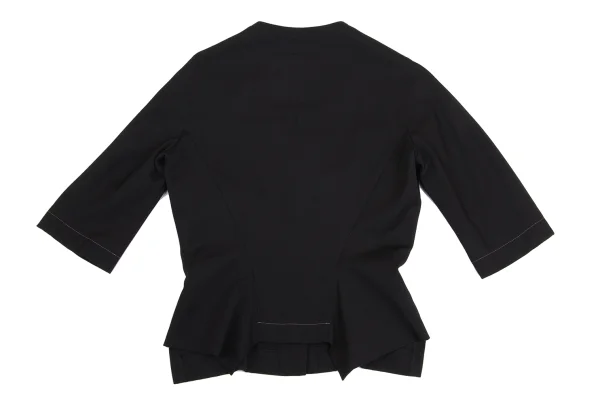 Yohji Yamamoto FEMME COSTUME Wool Gaba Collarless Jacket K-161119_010