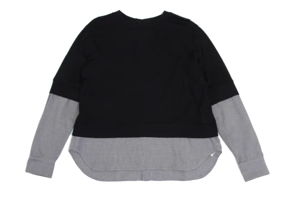 zucca Shirt Switching Design Back Open Knit Cardigan K-161122_002