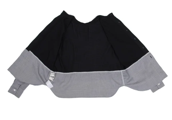 zucca Shirt Switching Design Back Open Knit Cardigan K-161122_011