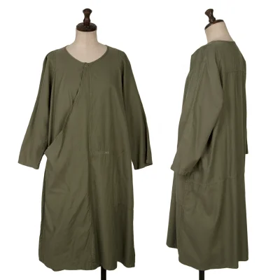 zucca Cotton Blend Snap Button 3/4 Sleeve Dress