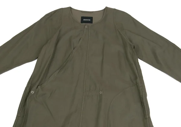 zucca Cotton Blend Snap Button 3/4 Sleeve Dress K-161123_003