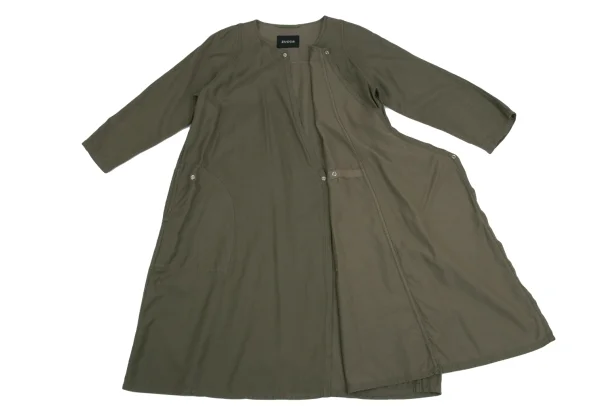 zucca Cotton Blend Snap Button 3/4 Sleeve Dress K-161123_010