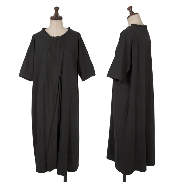 zucca Cotton Front Switching Design Cut-off Dress Black M K-161124_001
