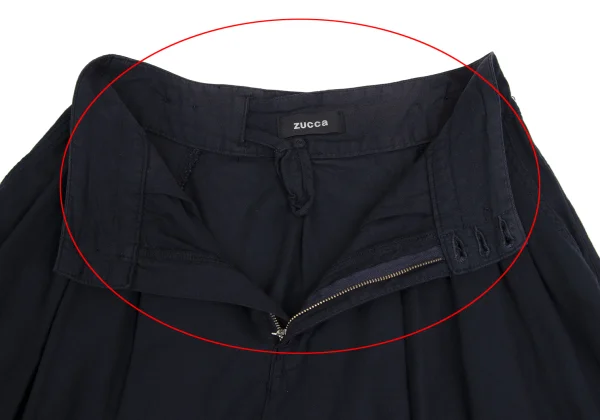 zucca Cotton Blend Tuck Wide Cropped Pants K-161126_005