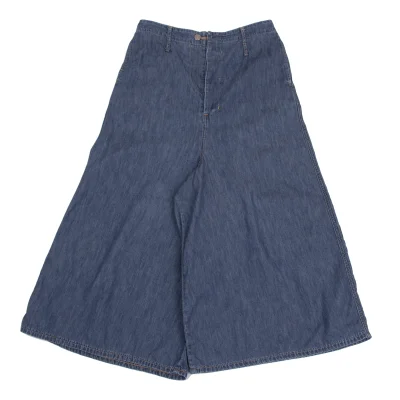 zucca Cotton Wide Cropped Denim Pants