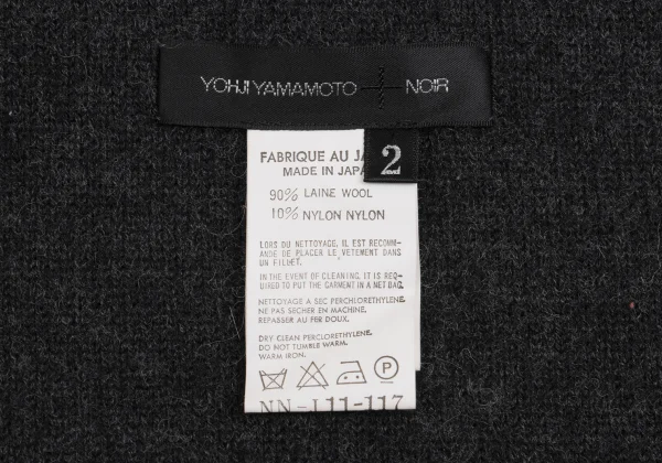 Yohji Yamamoto NOIR Wool Nylon Fold Design Stole K-161129_006