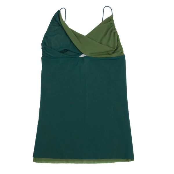 Jean Paul GAULTIER FEMME Bicolor Cache-Coeur Neck Mesh Camisole K-161132_002